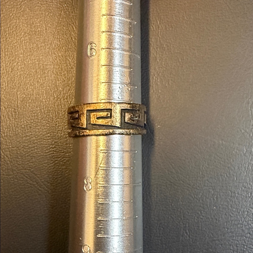 Vintage 925 Sterling Silver Geometric Pattern Ring